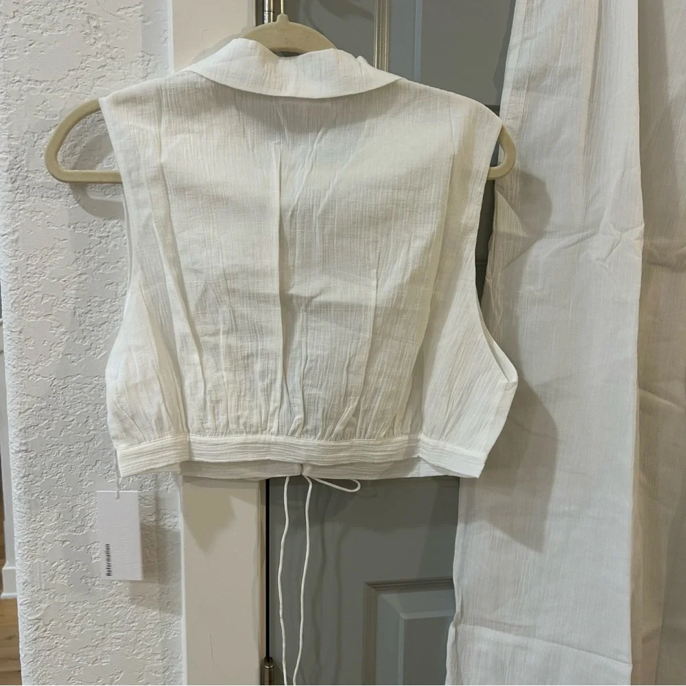 NWT Reformation Sails Linen Two Piece Skirt Set